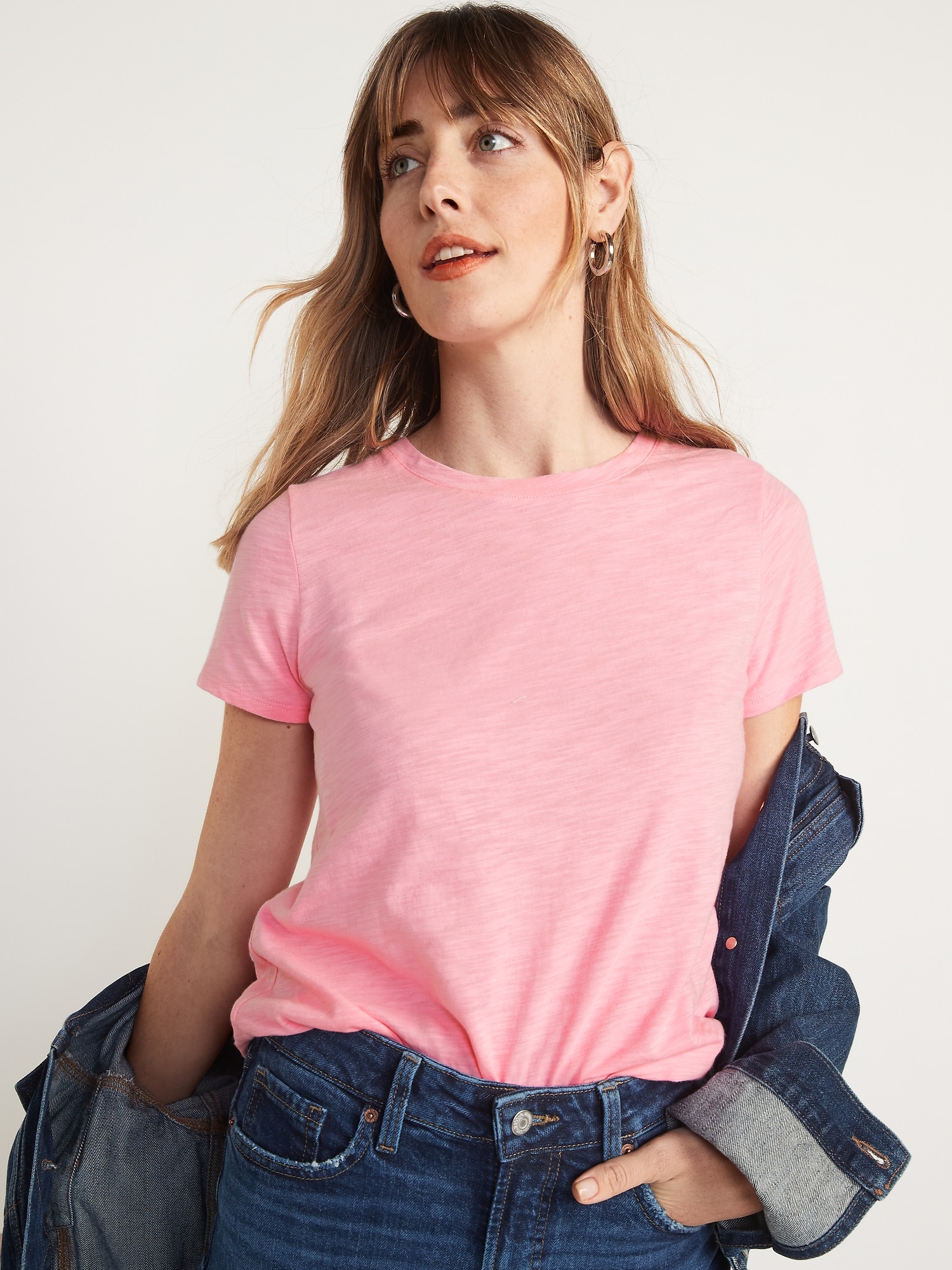 T-shirt Tout-aller en tricot grège pour femme