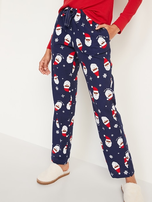 Mid-Rise Printed Flannel Pajama Pants for Women | Old Navy