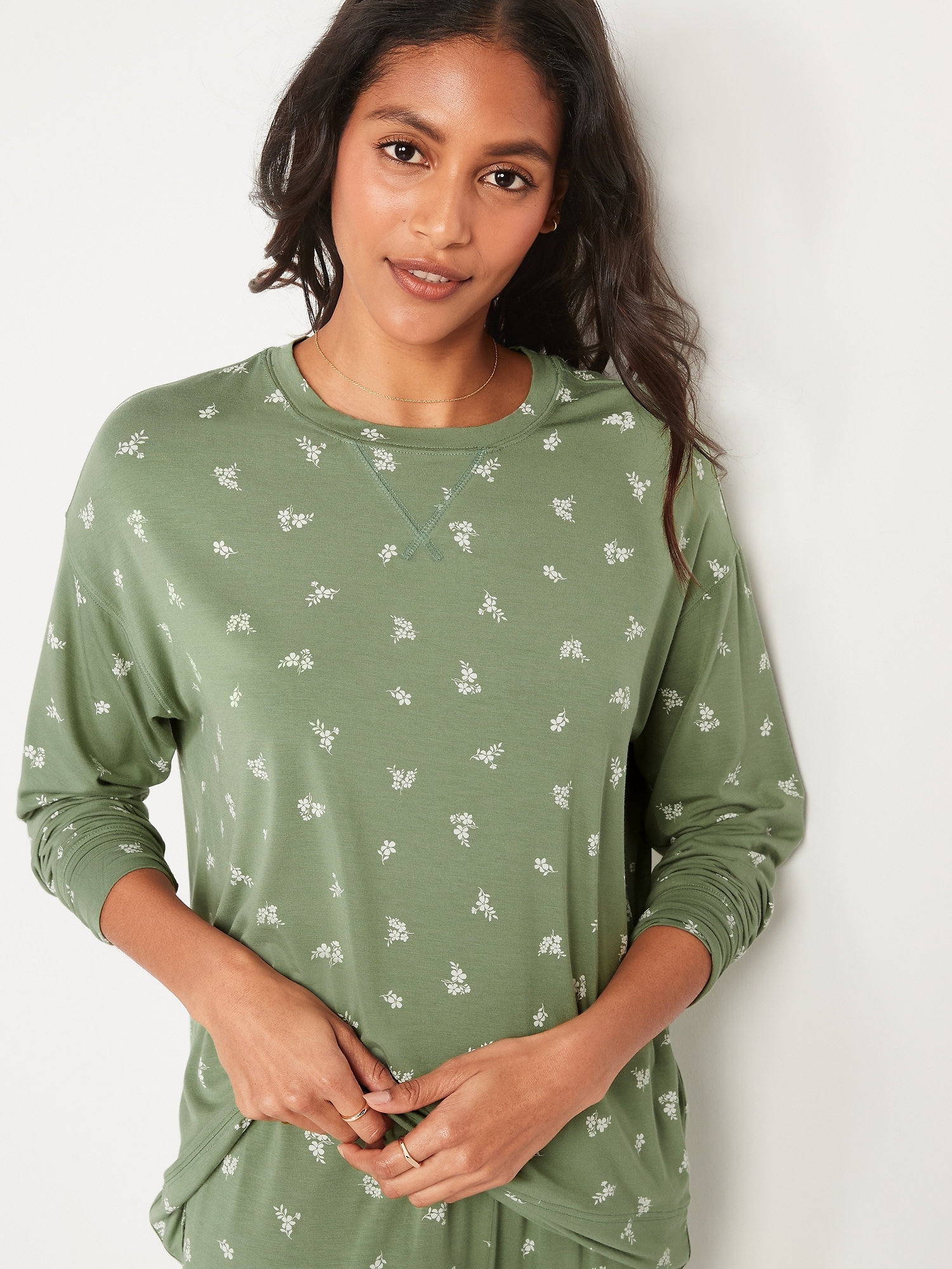 Sunday Sleep LongSleeve Pajama Tunic Top for Women Old Navy