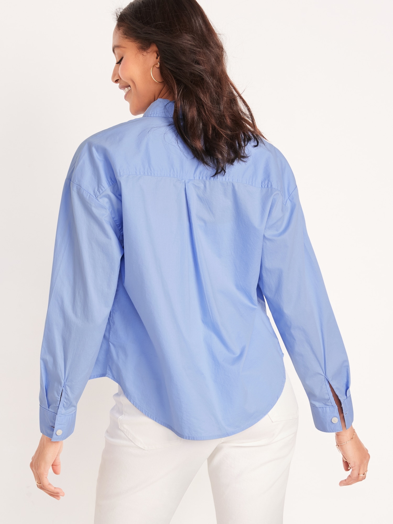 Long-Sleeve Cropped Boyfriend Shirt for 