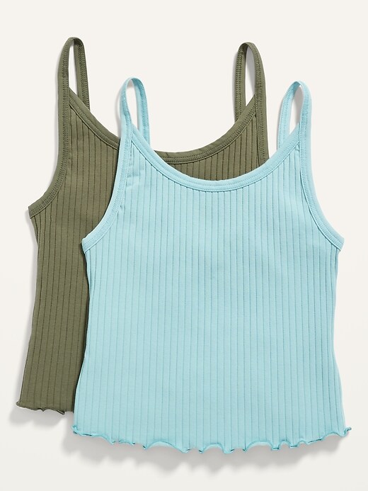 View large product image 1 of 2. Fitted Cropped Rib-Knit Cami Top 2-Pack for Women