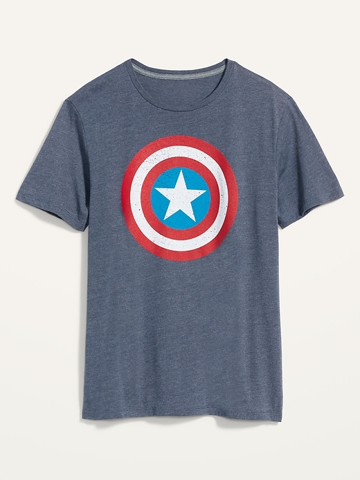 Voir une image plus grande du produit 1 de 2. T-shirt imprimé Capitaine America de MarvelMC pour adulte