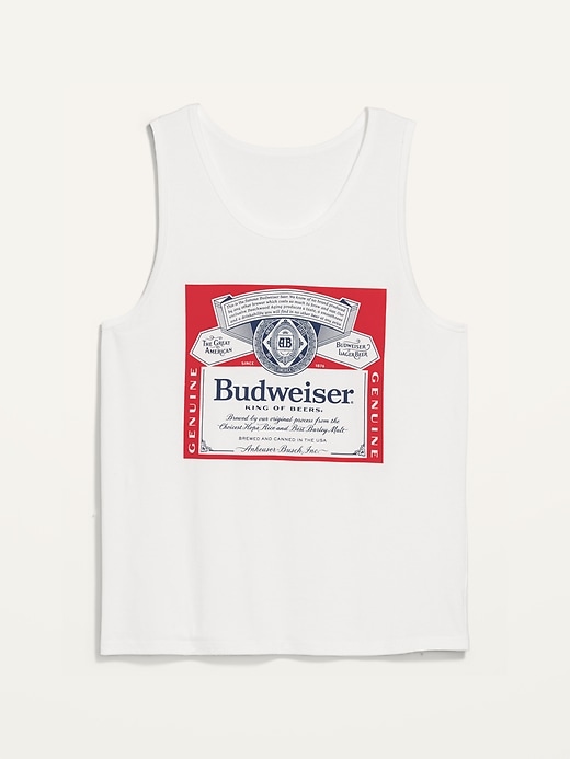 View large product image 1 of 1. Budweiser® Beer Gender-Neutral Tank Top for Adults