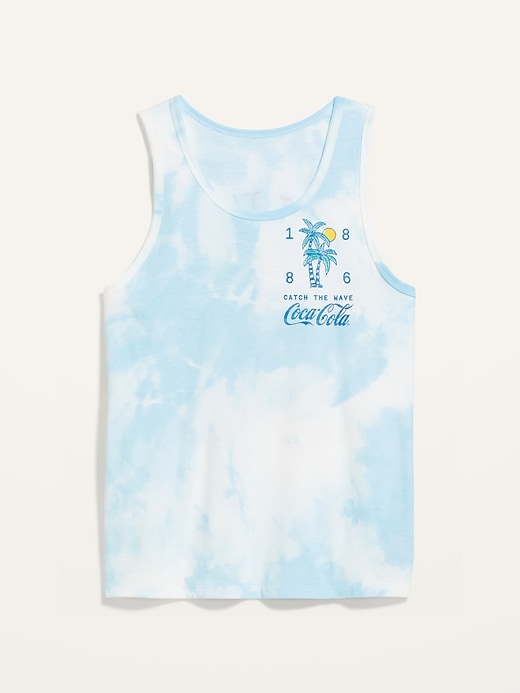 View large product image 1 of 2. Coca-Cola® Tie-Dyed Gender-Neutral Tank Top for Adults