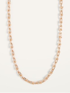 Gold-Toned Metal U-Link Necklace for 