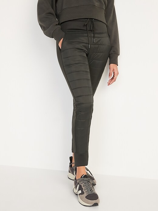 Image number 1 showing, High-Waisted UltraCoze Quilted Hybrid Jogger Leggings