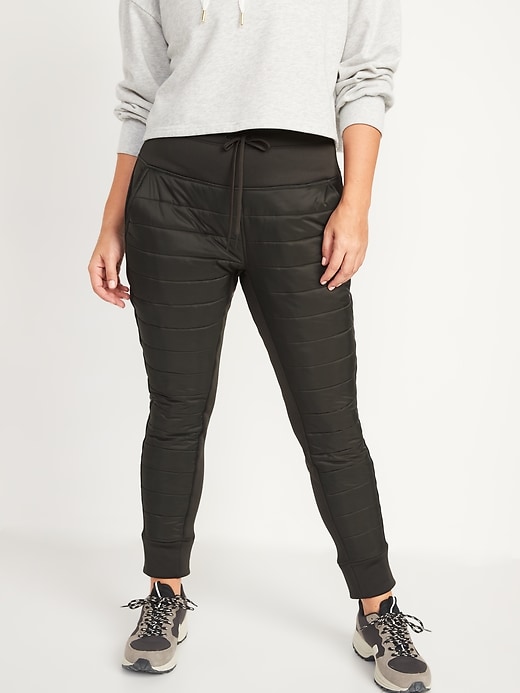Image number 5 showing, High-Waisted UltraCoze Quilted Hybrid Jogger Leggings