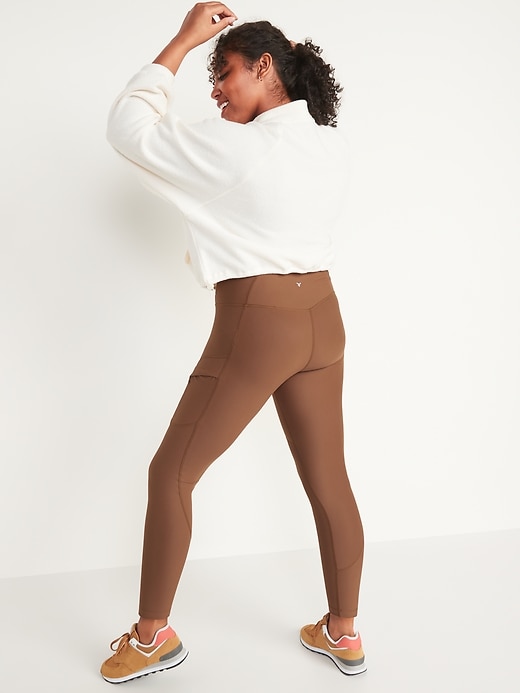 Image number 6 showing, High-Waisted PowerSoft 7/8-Length Cargo Compression Leggings for Women