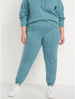 High-Waisted Dynamic Fleece Pintucked Sweatpants for Women