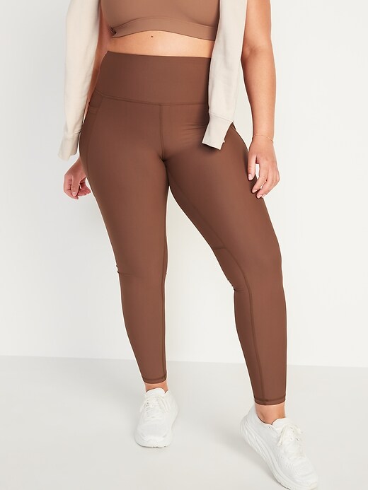 Image number 5 showing, High-Waisted PowerSoft Side-Pocket Leggings for Women