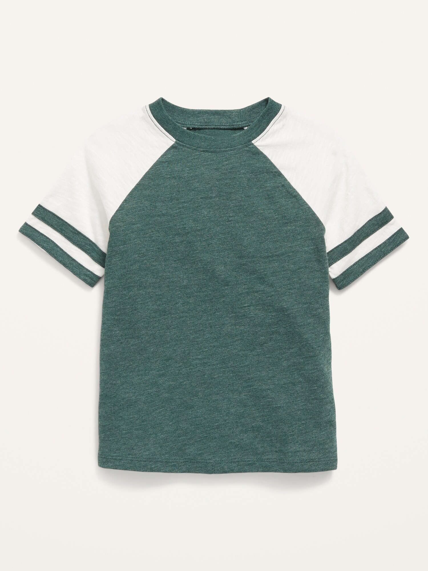 Raglan-Sleeve Slub-Knit T-Shirt for Toddler Boys