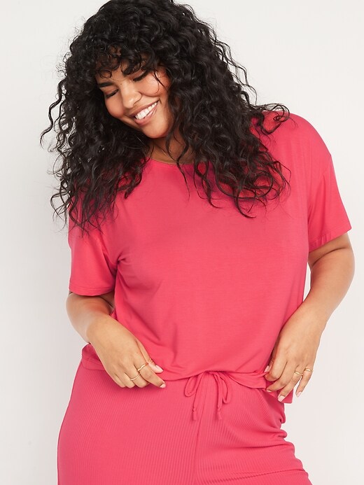 Image number 5 showing, Loose Sunday Sleep Ultra-Soft Pajama Top for Women