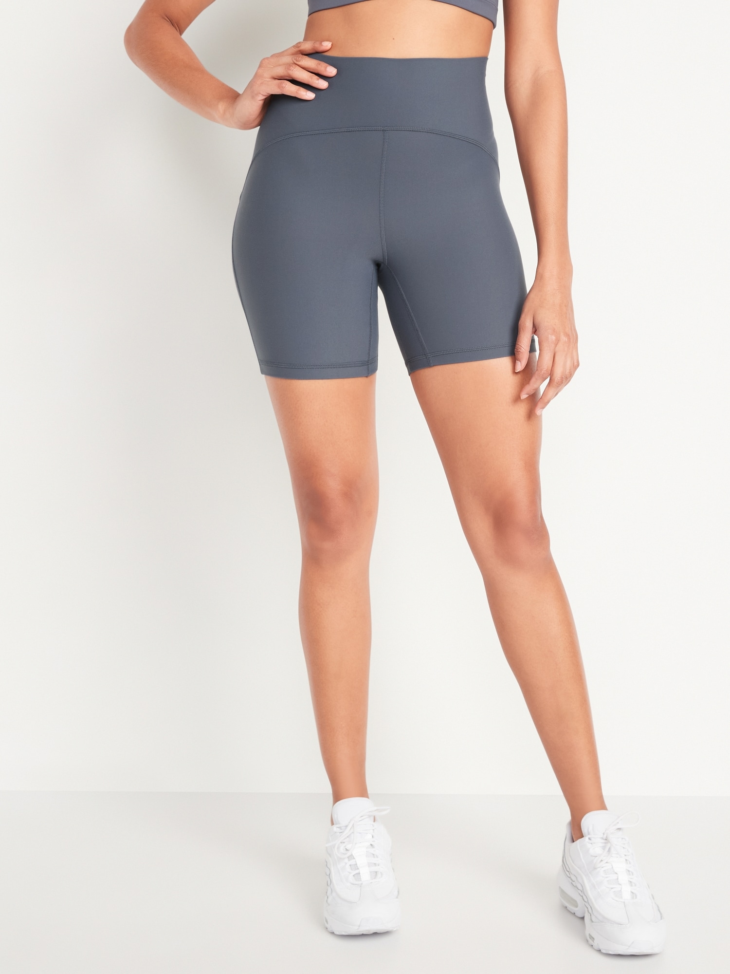 Old Navy Extra High-Waisted PowerLite Lycra ADAPTIV Biker Shorts for Women  - 6-inch inseam