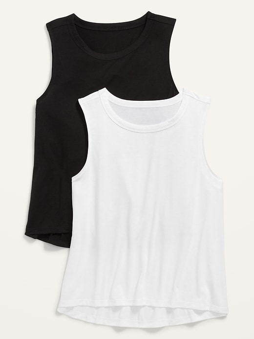 Image number 1 showing, Sleeveless UltraLite Cropped T-shirt 2-Pack