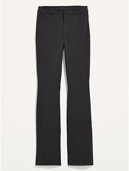 High-Waisted Heathered Pixie Full-Length Flare Pants for Women