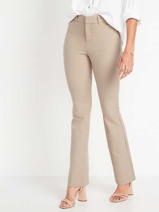 Image number 1 showing, High-Waisted Pixie Full-Length Flare Pants for Women