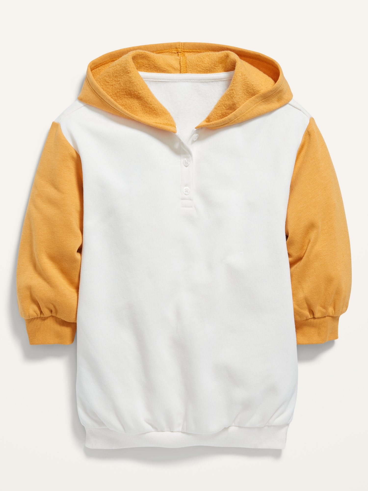Color-Blocked French Terry Hoodie Dress 