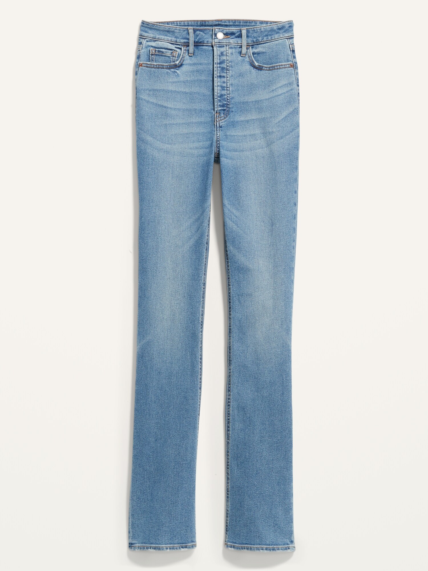 Extra High-Waisted Button-Fly Kicker Boot-Cut Jeans