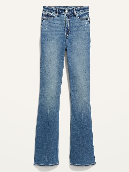 Image number 3 showing, Higher High-Waisted Distressed Flare Jeans for Women
