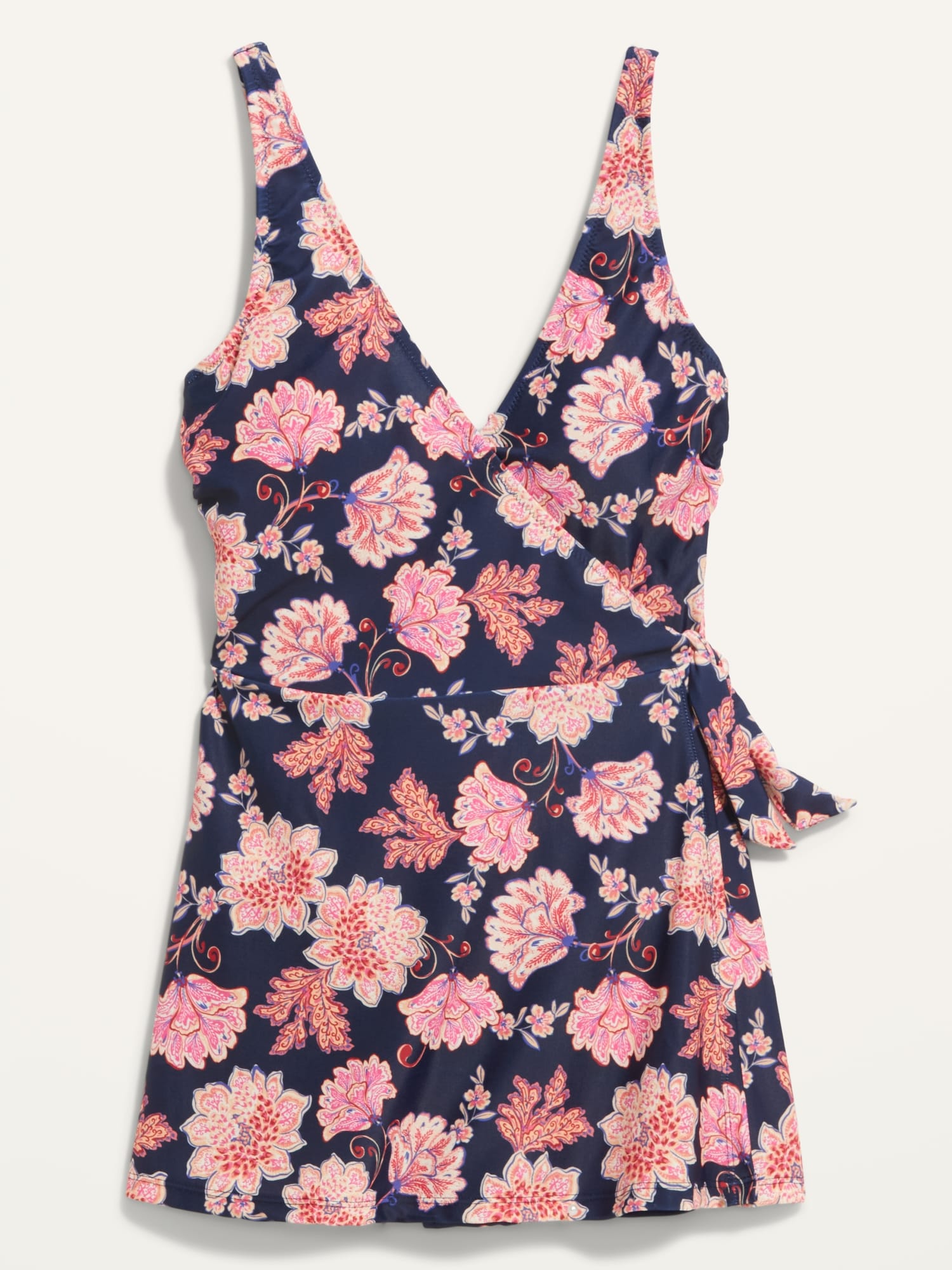 V-Neck Wrap-Front Swimsuit Dress for Women | Old Navy