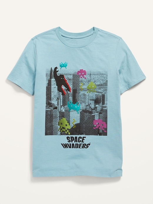 Voir une image plus grande du produit 1 de 2. T-shirt unisexe à imprimé Space Invaders™ pour Enfant