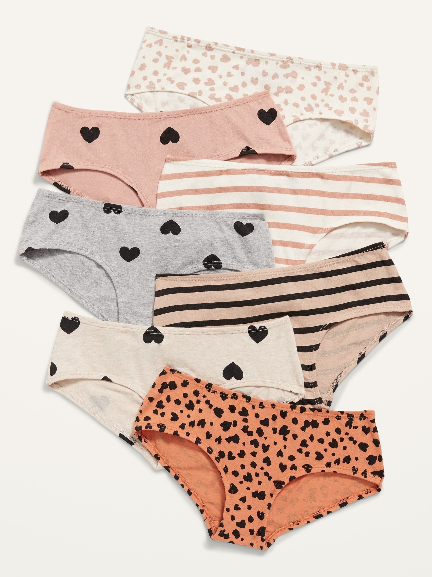 Printed Hipster Underwear 7-Pack for Girls