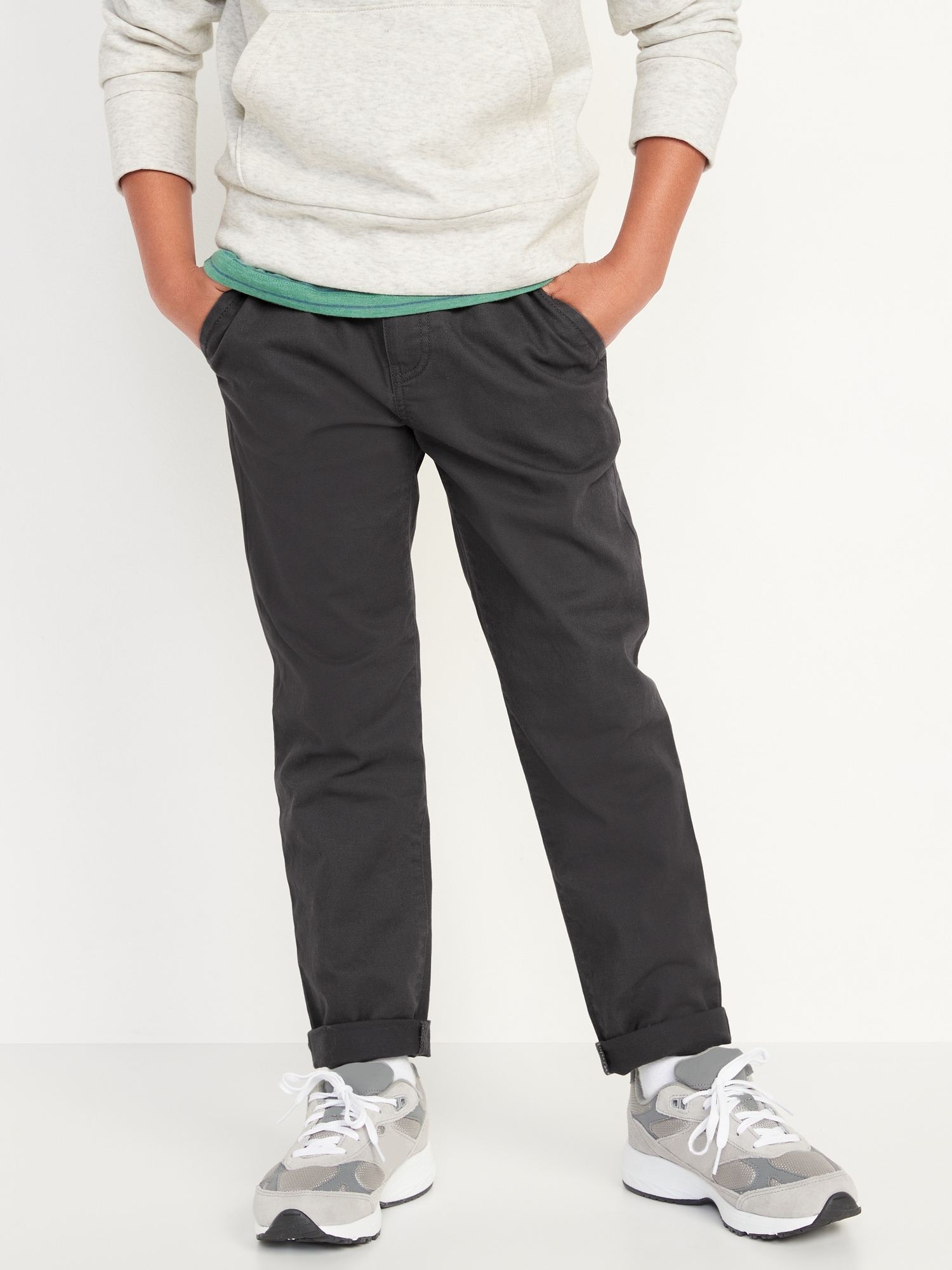 Old Navy OGC Chino Built-In Flex Taper Pants for Boys black. 1