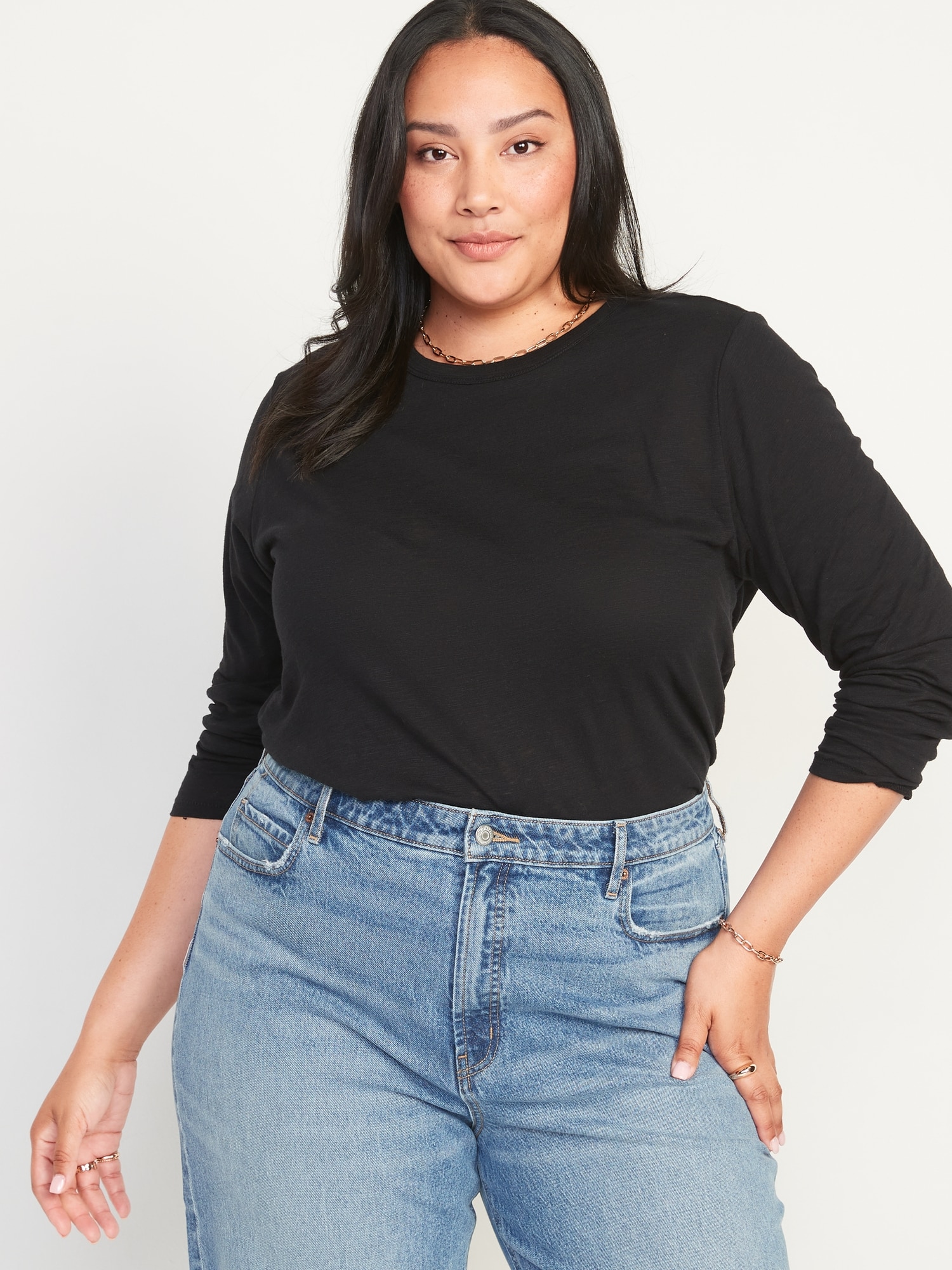 EveryWear Slub-Knit Long-Sleeved T-Shirt for Women
