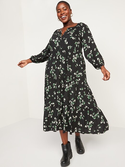 old navy green long sleeve dress Maternity Long-Sleeve Henley Midi Dress