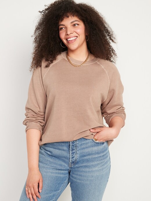 Image number 5 showing, Oversized Vintage Tunic Sweatshirt for Women
