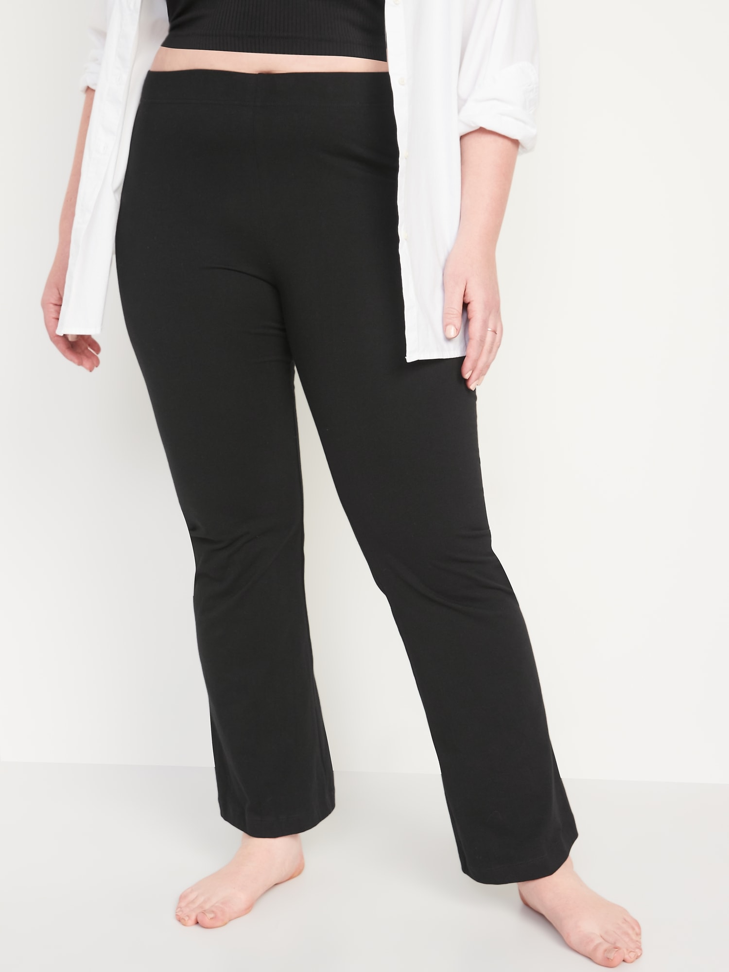 High-Rise 7/8 Solid Wild Side Flare Leggings