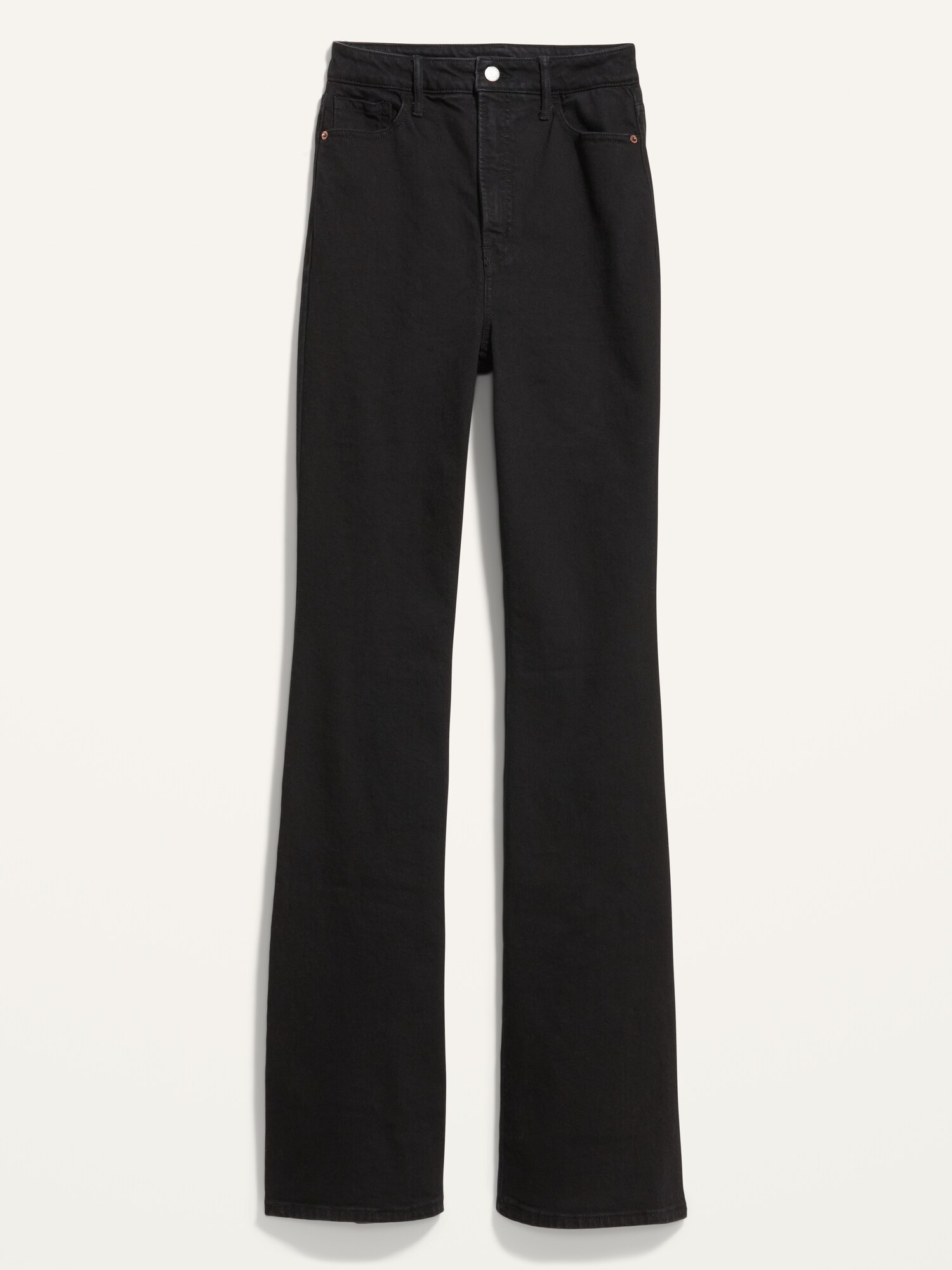 Higher High-Waisted Black Flare Jeans for Women | Old Navy