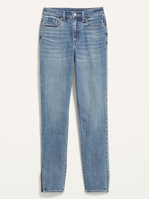 Image number 4 showing, High-Waisted OG Straight Side-Slit Ankle Jeans