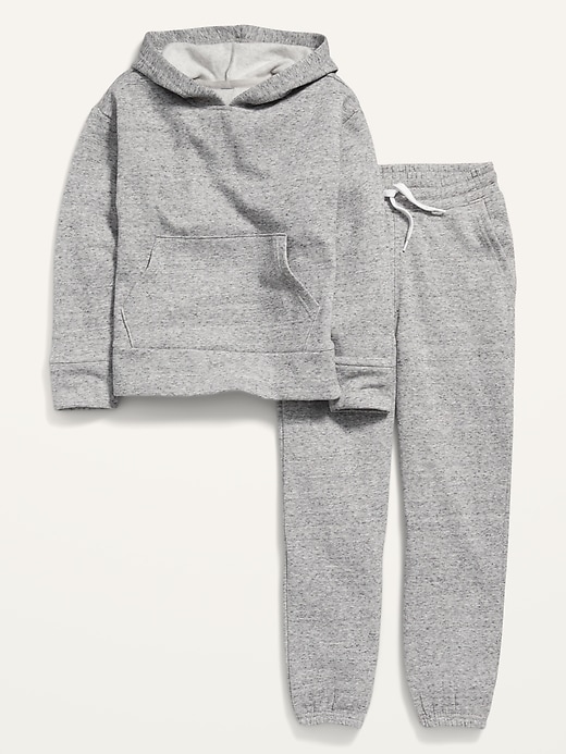 View large product image 2 of 2. Gender-Neutral Pullover Hoodie & Jogger Sweatpants Set for Kids