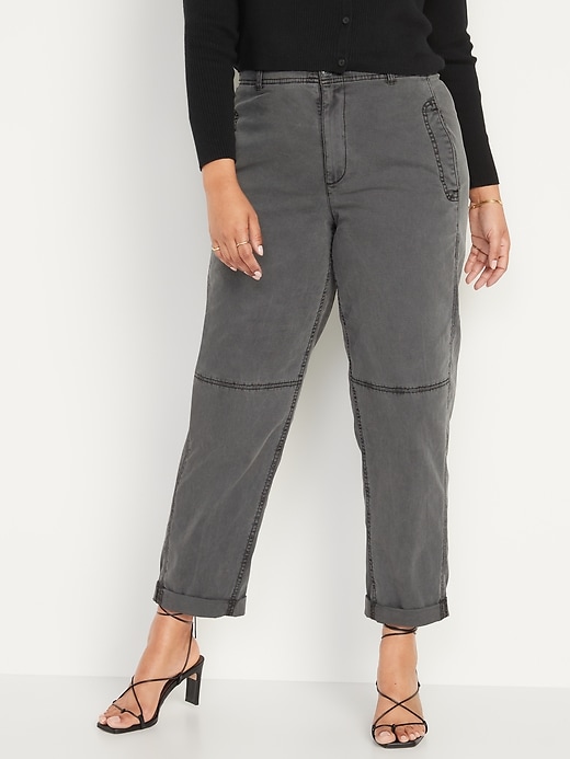 Image number 5 showing, High-Waisted Slouchy Balloon Workwear Pants for Women