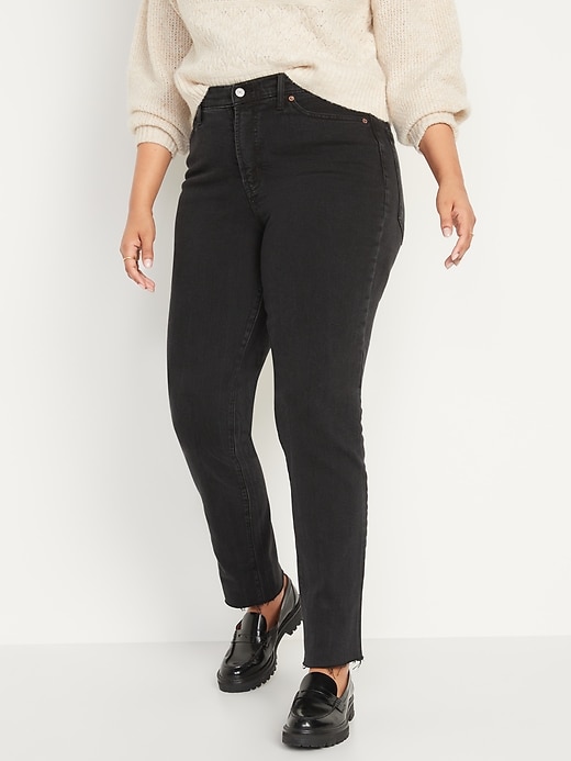 Image number 5 showing, High-Waisted OG Straight Cut-Off Ankle Jeans