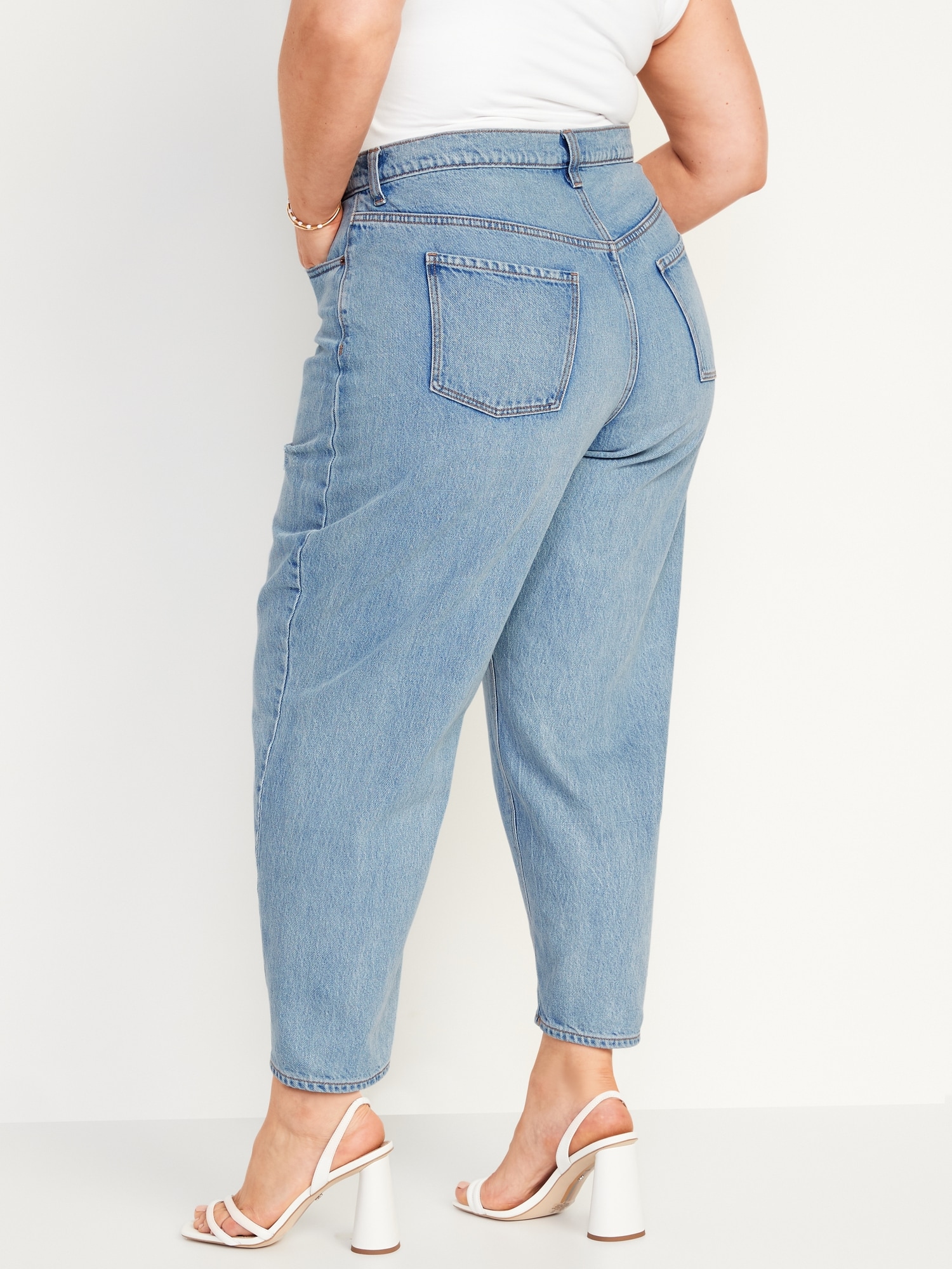 Extra High-Waisted Non-Stretch Balloon Jeans for Women