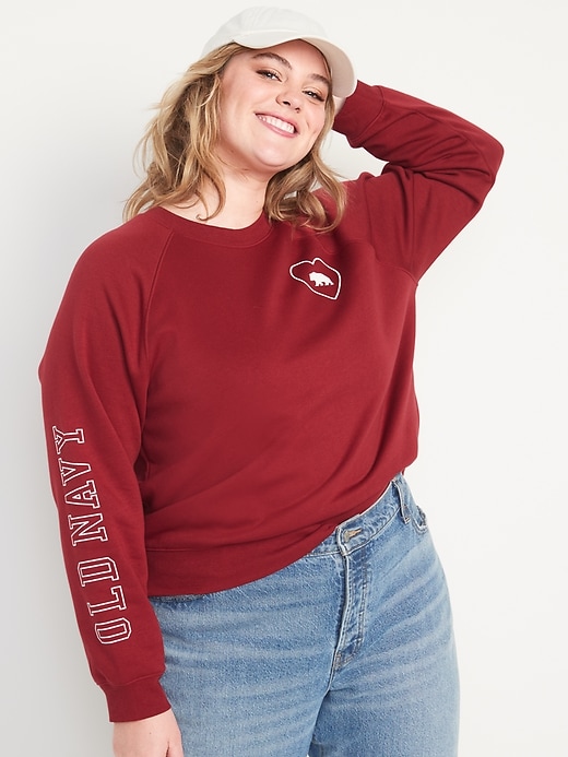 Image number 7 showing, Vintage Cropped Logo Graphic Sweatshirt for Women