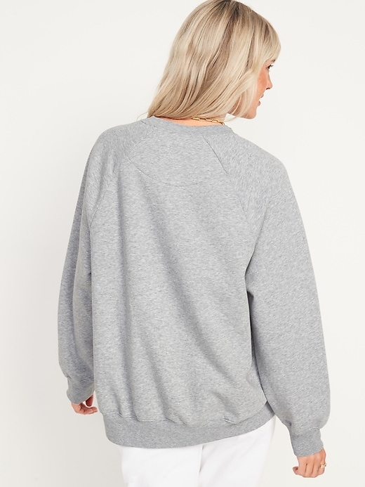 Image number 2 showing, Long-Sleeve Vintage Oversized Heathered Tunic Sweatshirt for Women