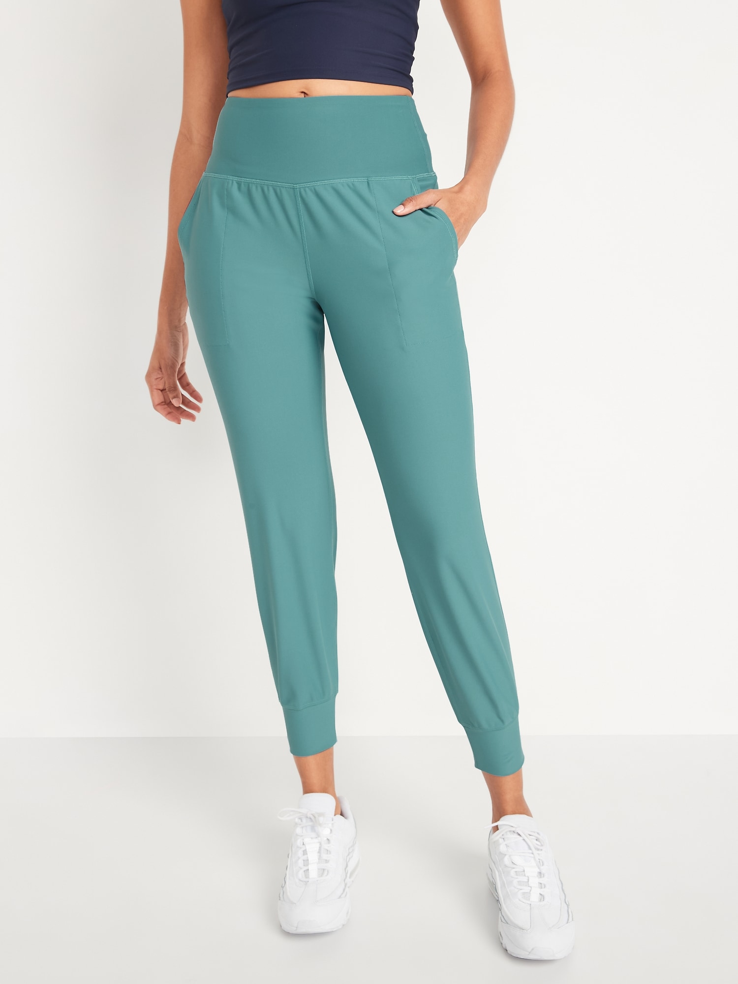 Old Navy - High-Waisted PowerSoft 7/8-Length Joggers for Women blue