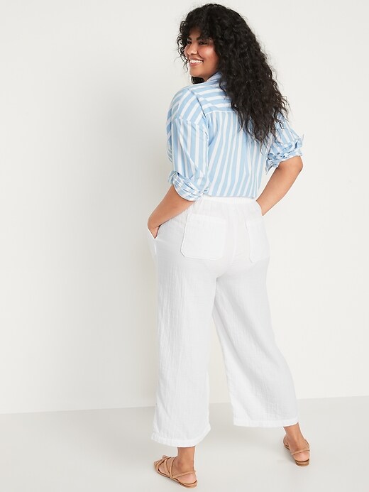 Image number 6 showing, High-Waisted Textured Soft Pants for Women