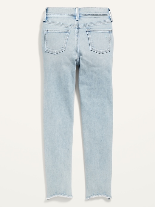 Image number 4 showing, High-Waisted Rockstar 360° Stretch Frayed-Hem Super Skinny Jeggings for Girls