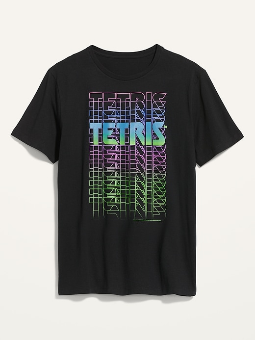 Voir une image plus grande du produit 1 de 2. T-shirt à imprimé Tetris™ unisexe pour Adulte