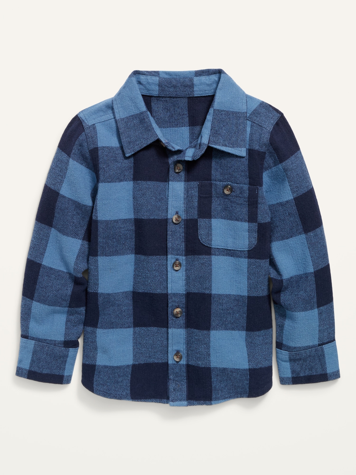 Kids Boys Long Sleeve Button Down Plaid Flannel Shirts with Pocket 
