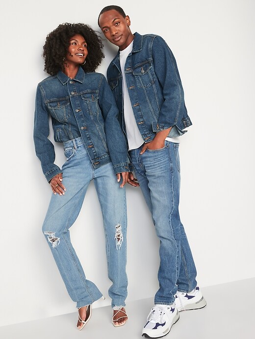 Image number 1 showing, Gender-Neutral Non-Stretch Jean Jacket for Adults
