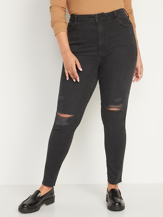 Image number 5 showing, FitsYou Extra High-Waisted Rockstar Super-Skinny Jeans