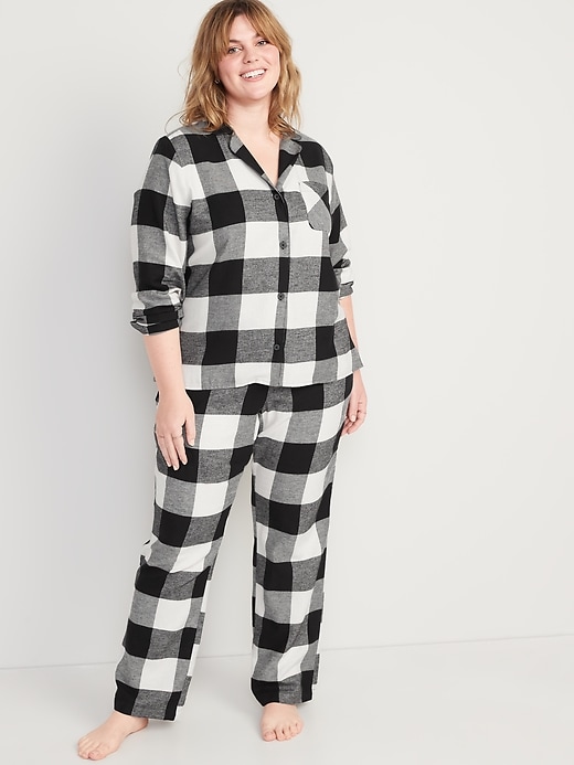 Printed Flannel Pajama Set for Women | Old Navy