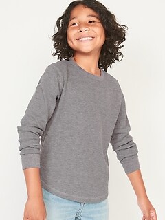 Long-Sleeve Thermal-Knit T-Shirt For Boys