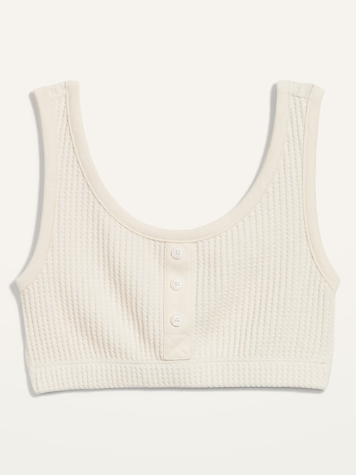 Image number 4 showing, Waffle-Knit Pajama Cami Bralette Top