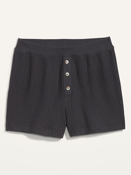 High-Waisted Waffle-Knit Pajama Shorts -- 2.5-inch inseam | Old Navy